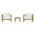 Stylish Upland 3-Piece Outdoor Teak Set for Cozy Spaces