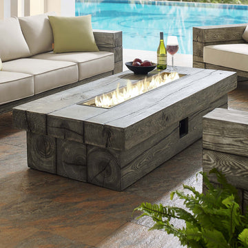 Manteo Rectangular Outdoor Fire Pit Table