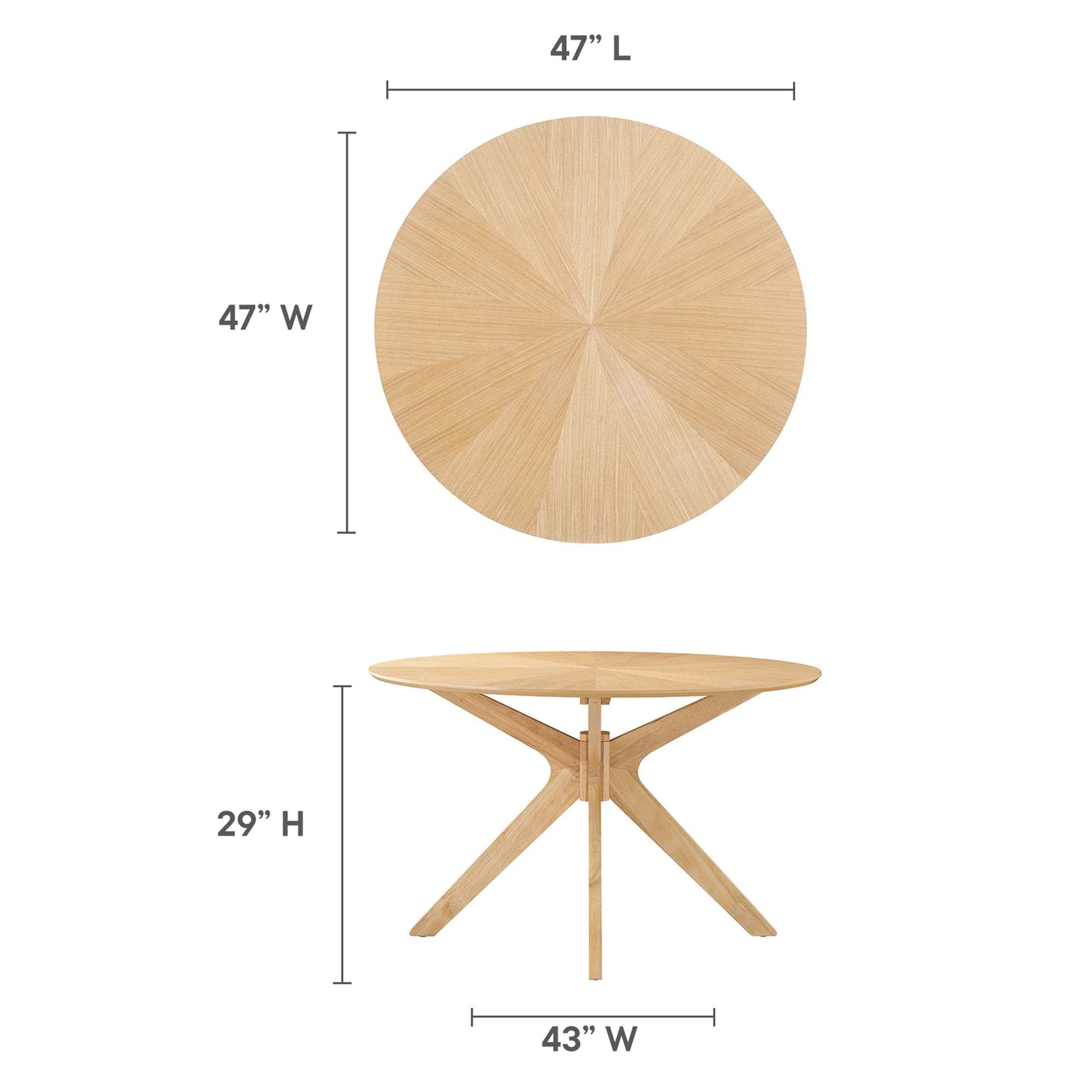 Crossroads Wood Dining Table