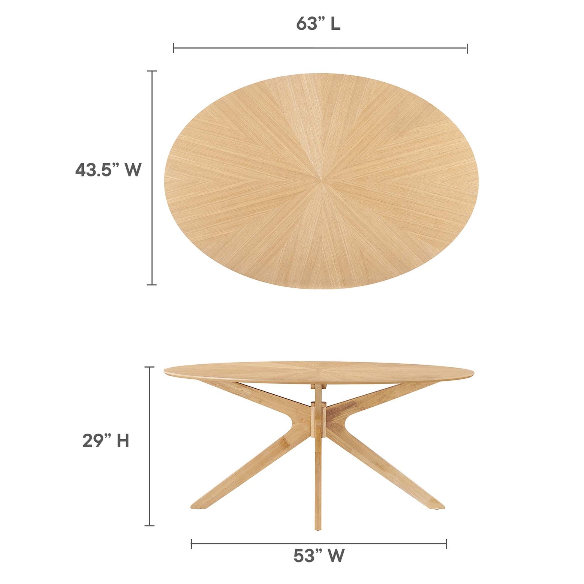 Crossroads Wood Dining Table