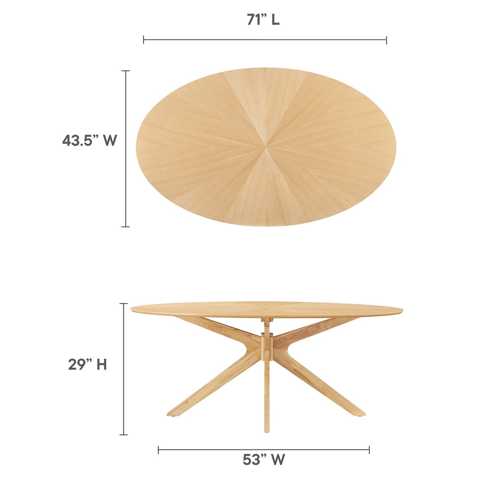 Crossroads Wood Dining Table