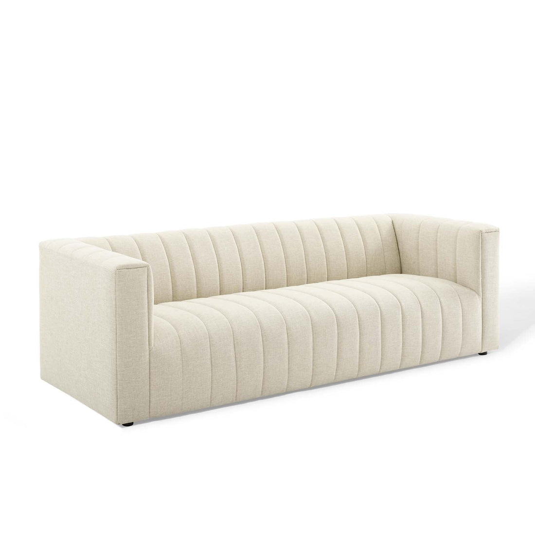 Reflection Channel Tufted Upholstered Sofa