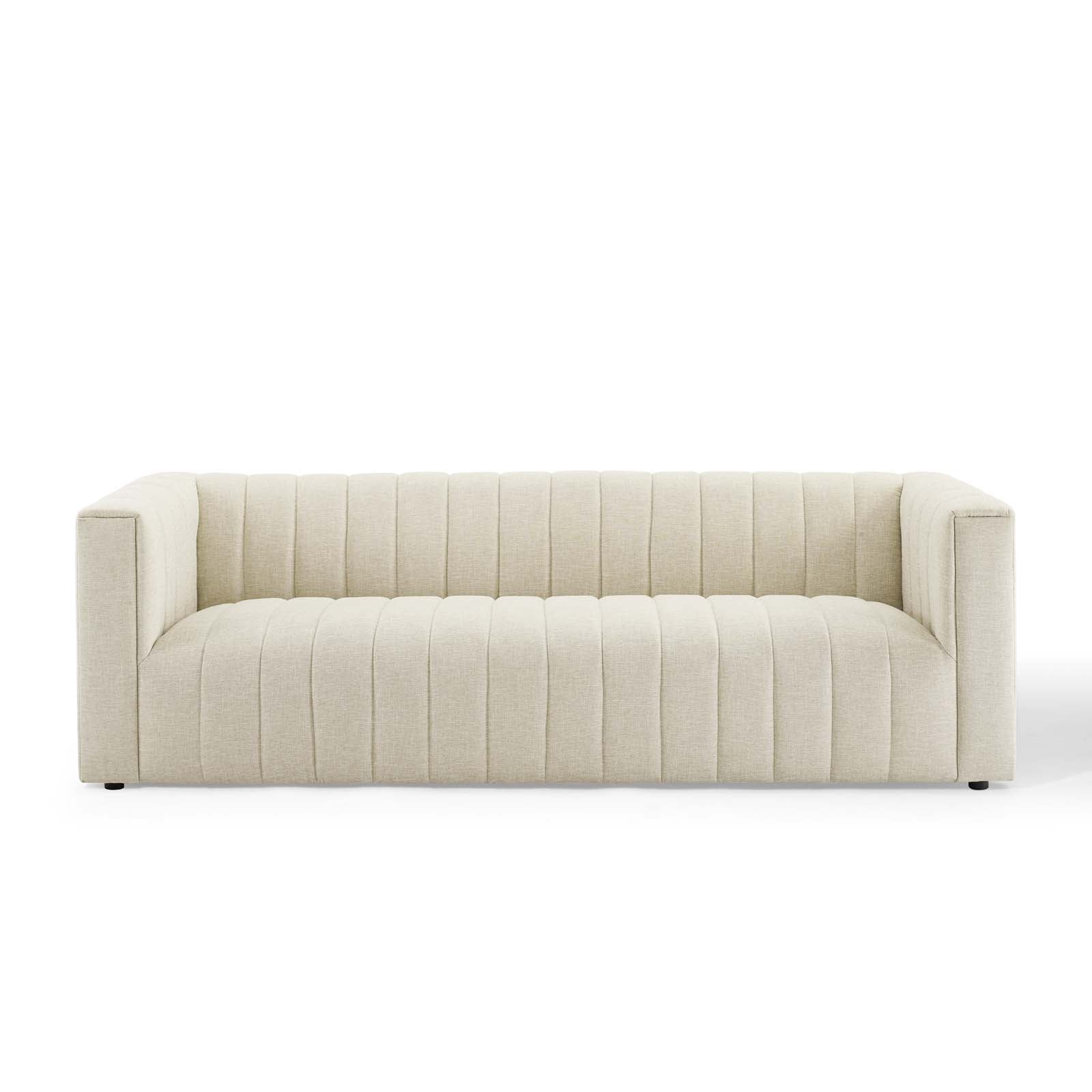 Reflection Channel Tufted Upholstered Sofa