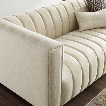 Reflection Channel Tufted Upholstered Sofa