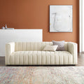 Reflection Channel Tufted Upholstered Sofa