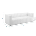 Reflection Channel Tufted Upholstered Sofa