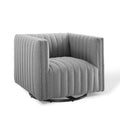 Tufted Swivel Armchair Beige