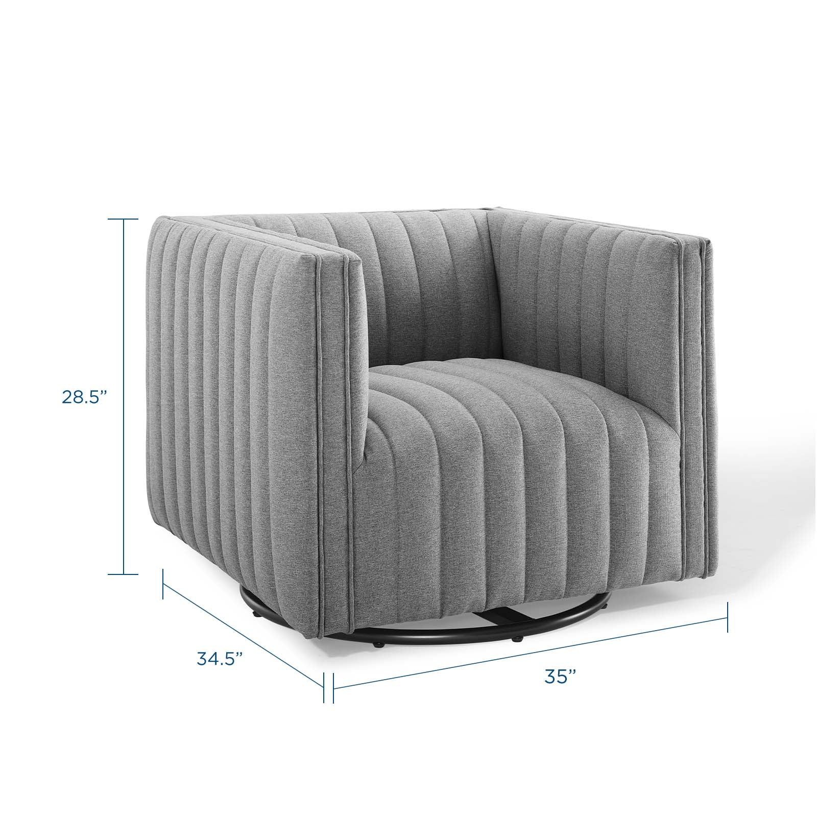 Tufted Swivel Armchair Beige