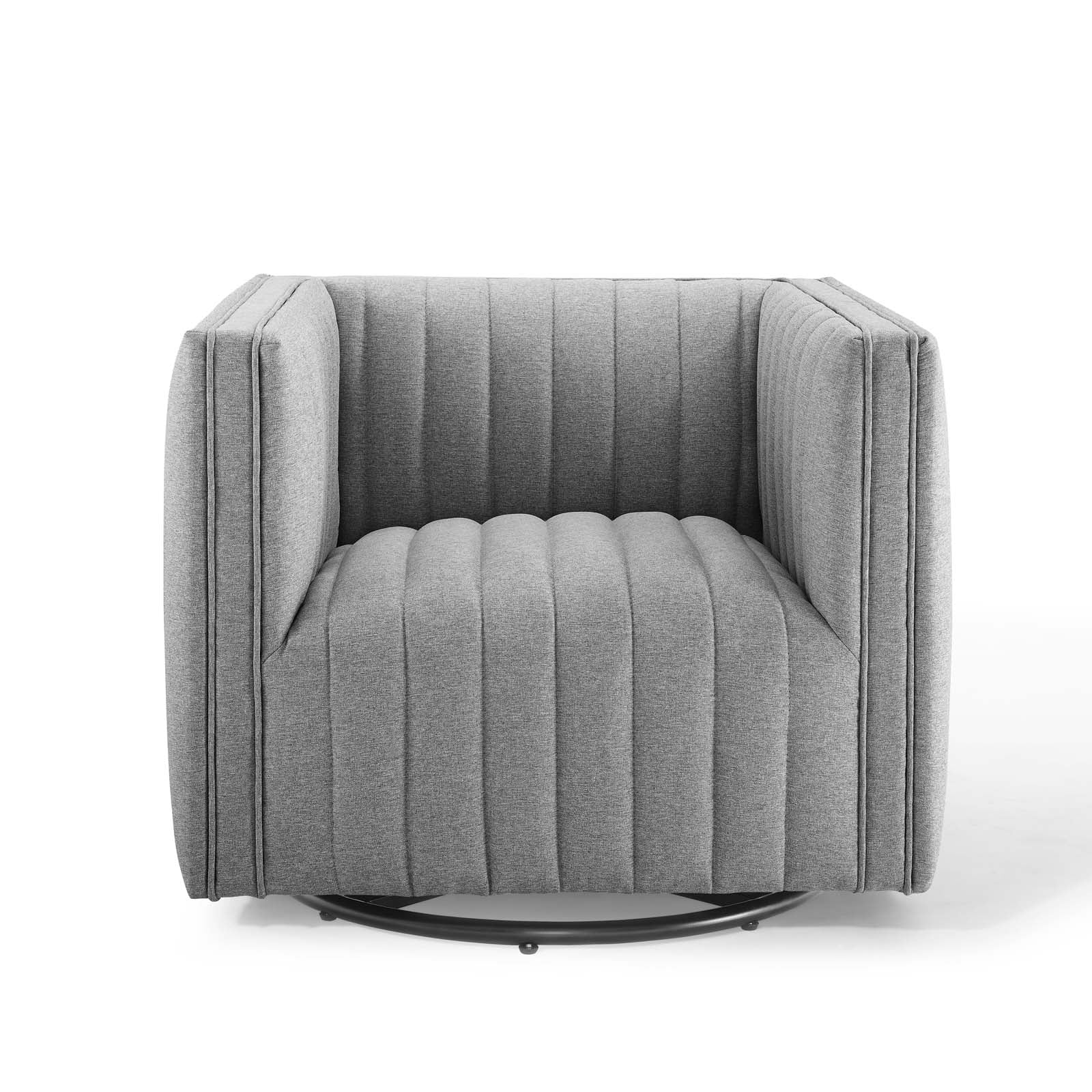 Tufted Swivel Armchair Beige