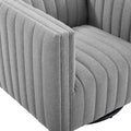 Tufted Swivel Armchair Beige