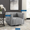 Tufted Swivel Armchair Beige