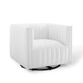 Tufted Swivel Armchair Beige