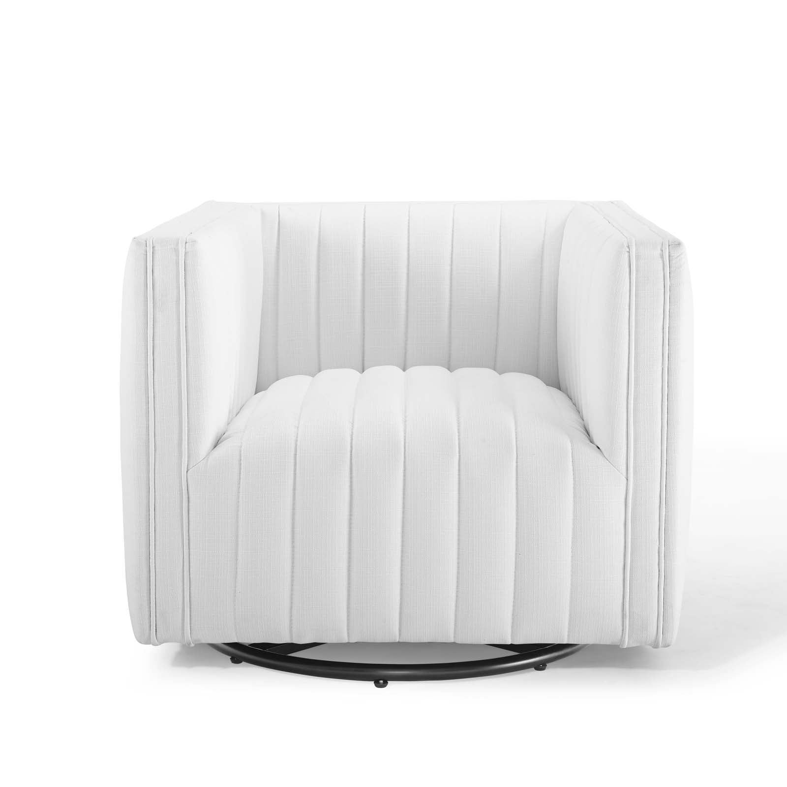 Tufted Swivel Armchair Beige