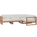 Teak Wood Patio Sectional Sofa