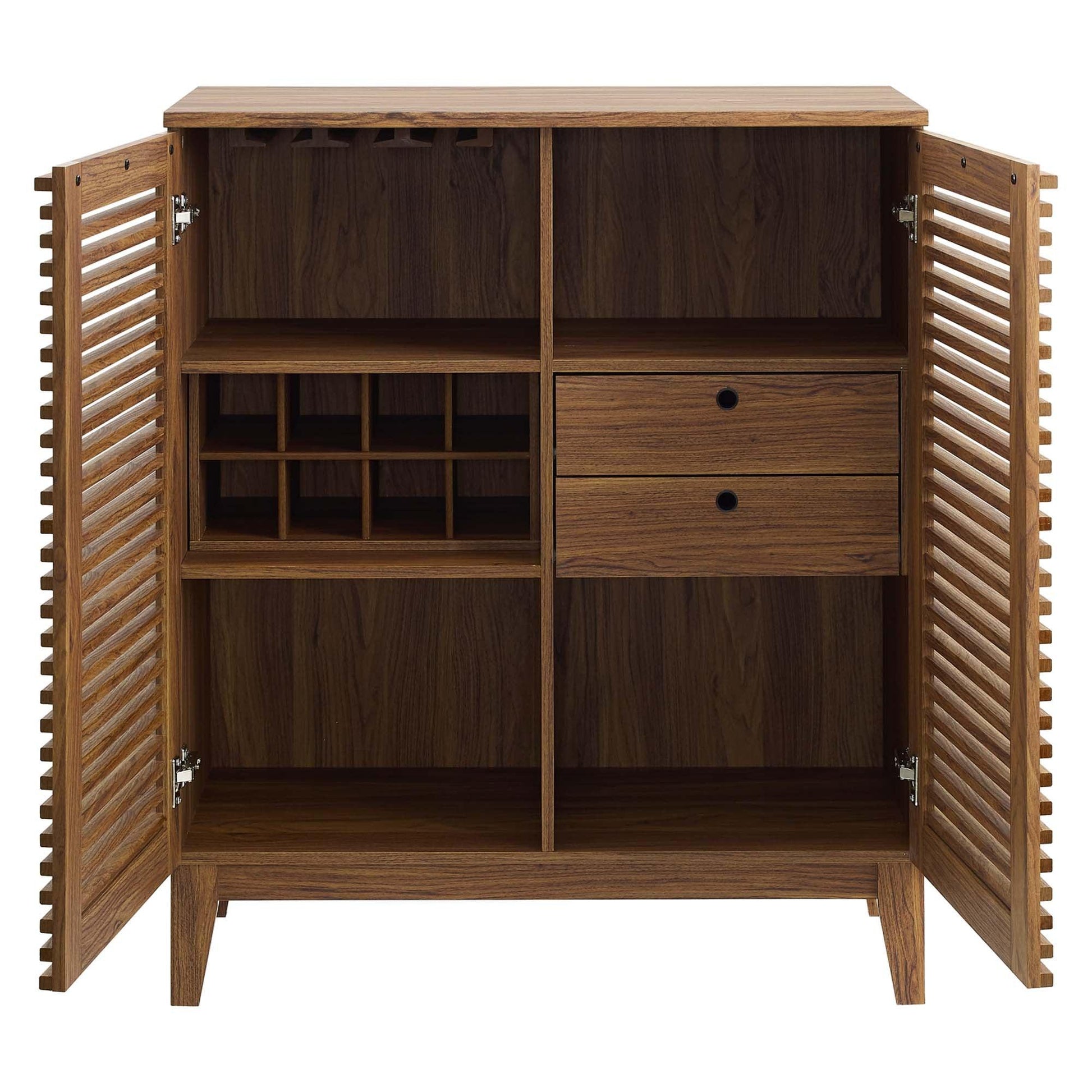 Render Bar Walnut Cabinet