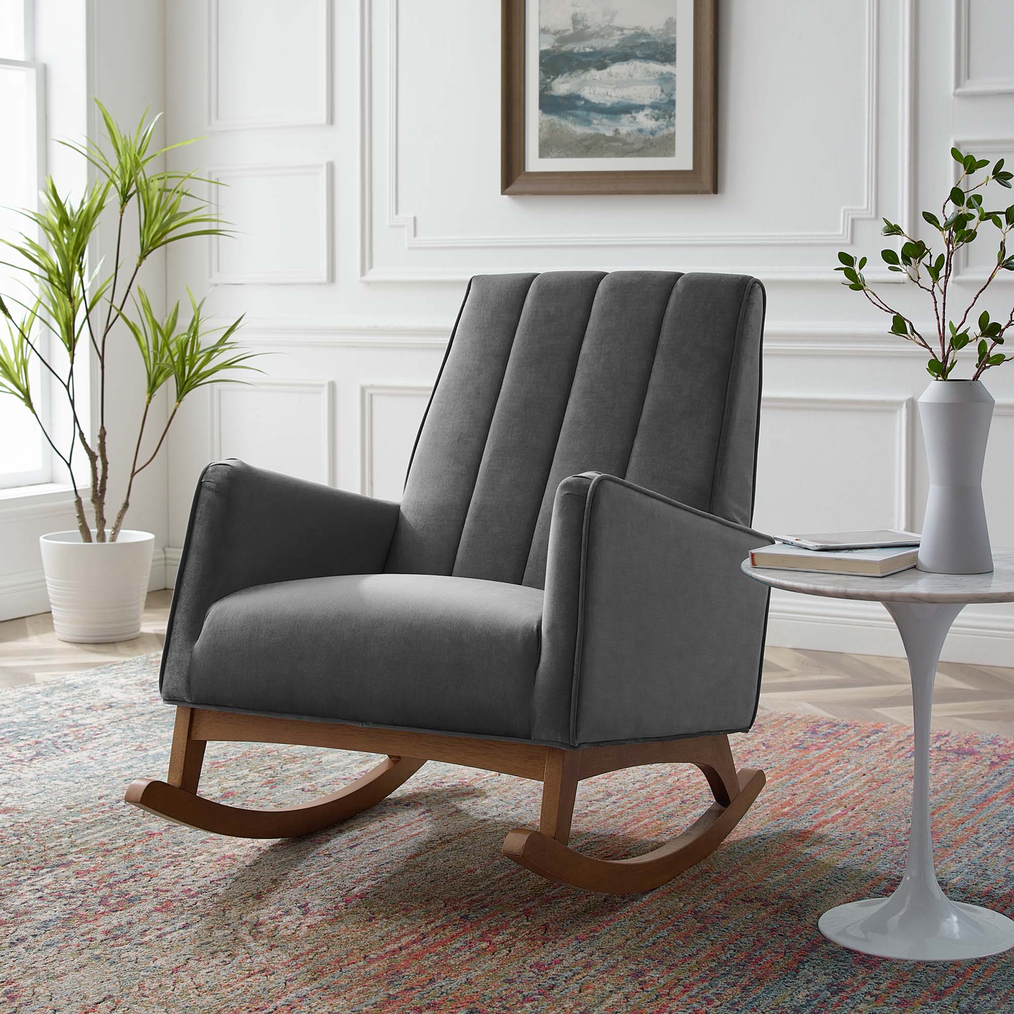 Sway Velvet Rocking Chair