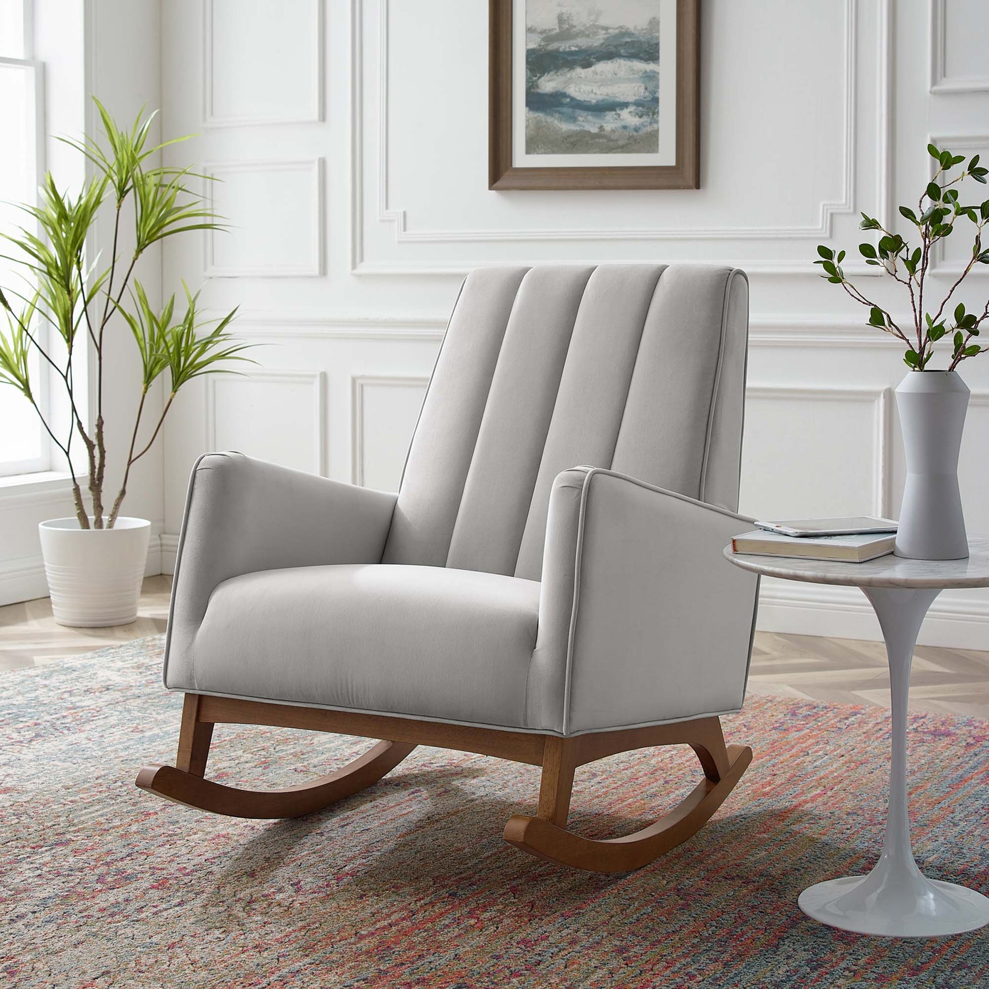 Sway Velvet Rocking Chair