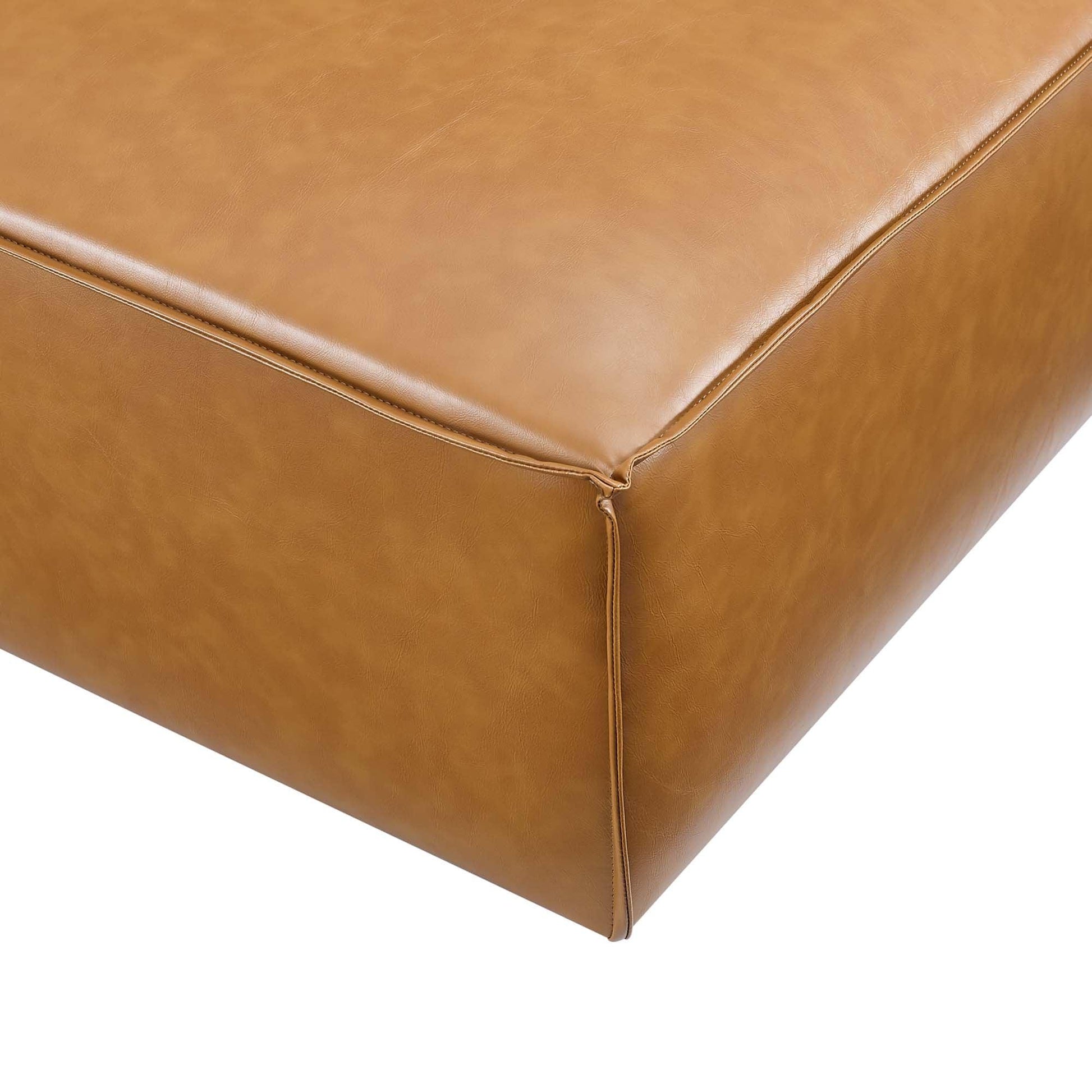 Vegan Leather Ottoman