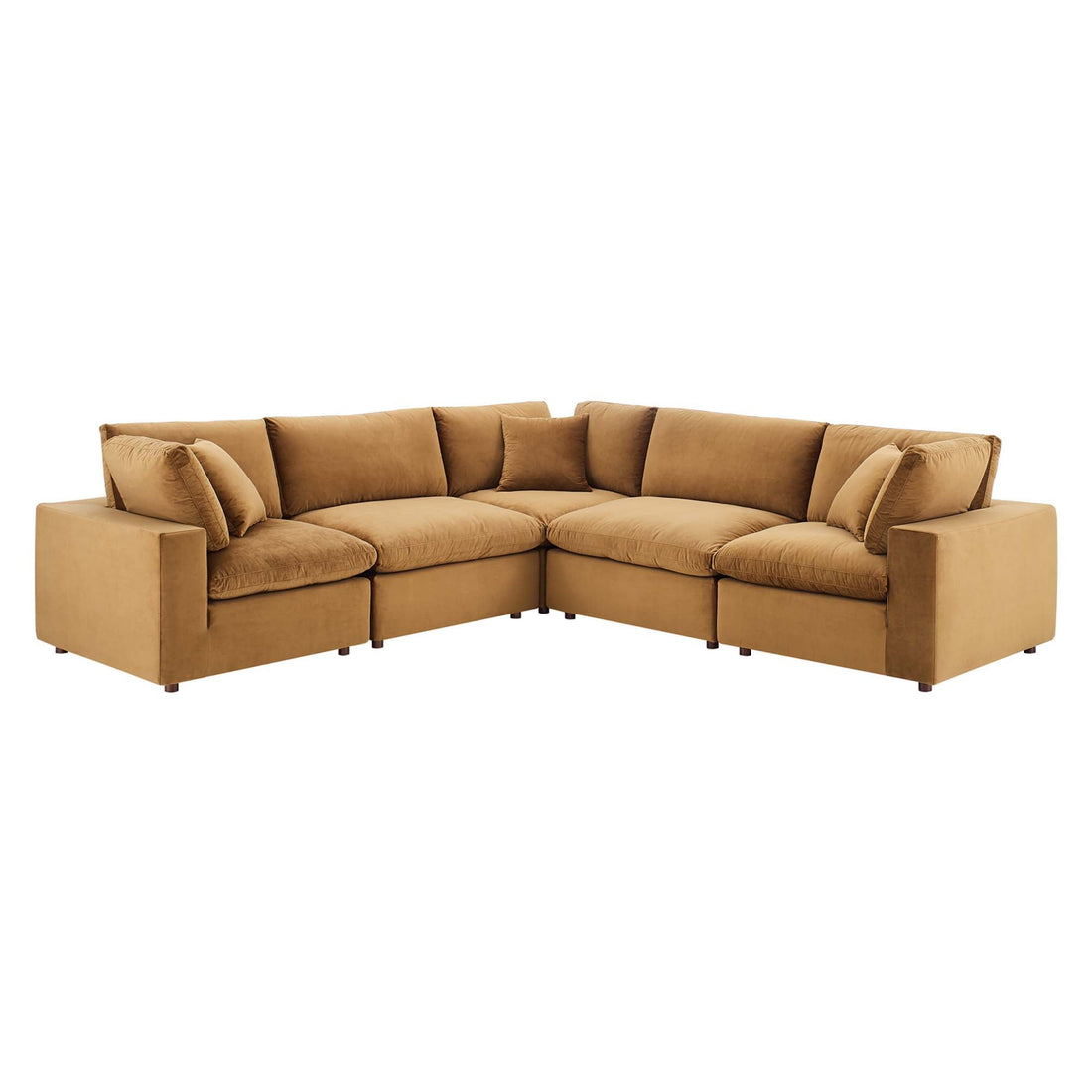 5 Piece Velvet Sectional Sofa