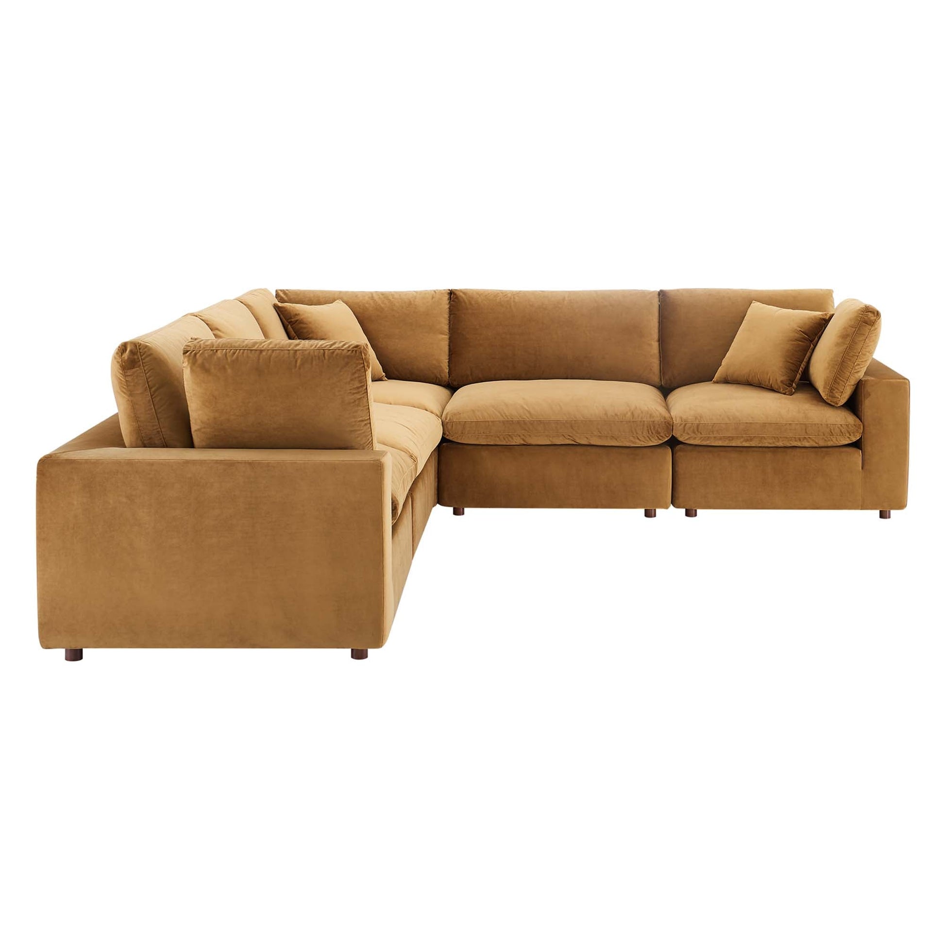 5 Piece Velvet Sectional Sofa