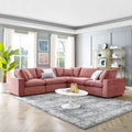 5 Piece Velvet Sectional Sofa