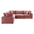 5 Piece Velvet Sectional Sofa