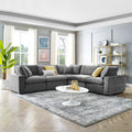 5 Piece Velvet Sectional Sofa