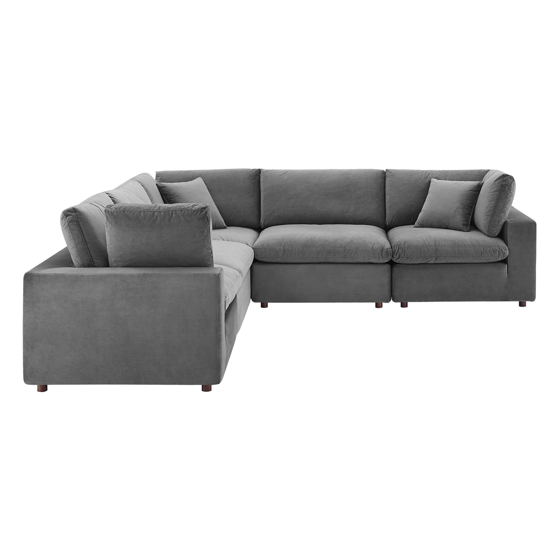 5 Piece Velvet Sectional Sofa