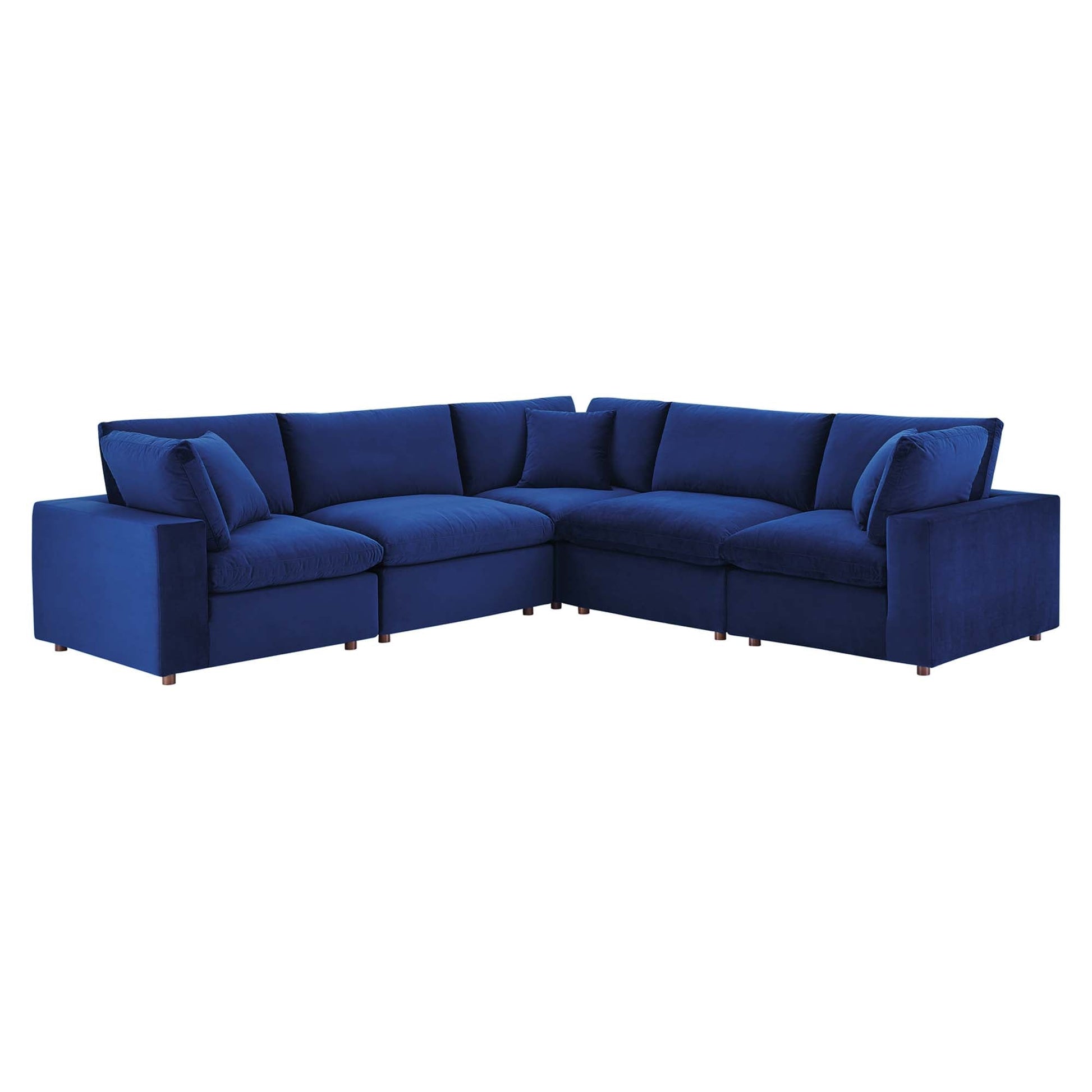 5 Piece Velvet Sectional Sofa