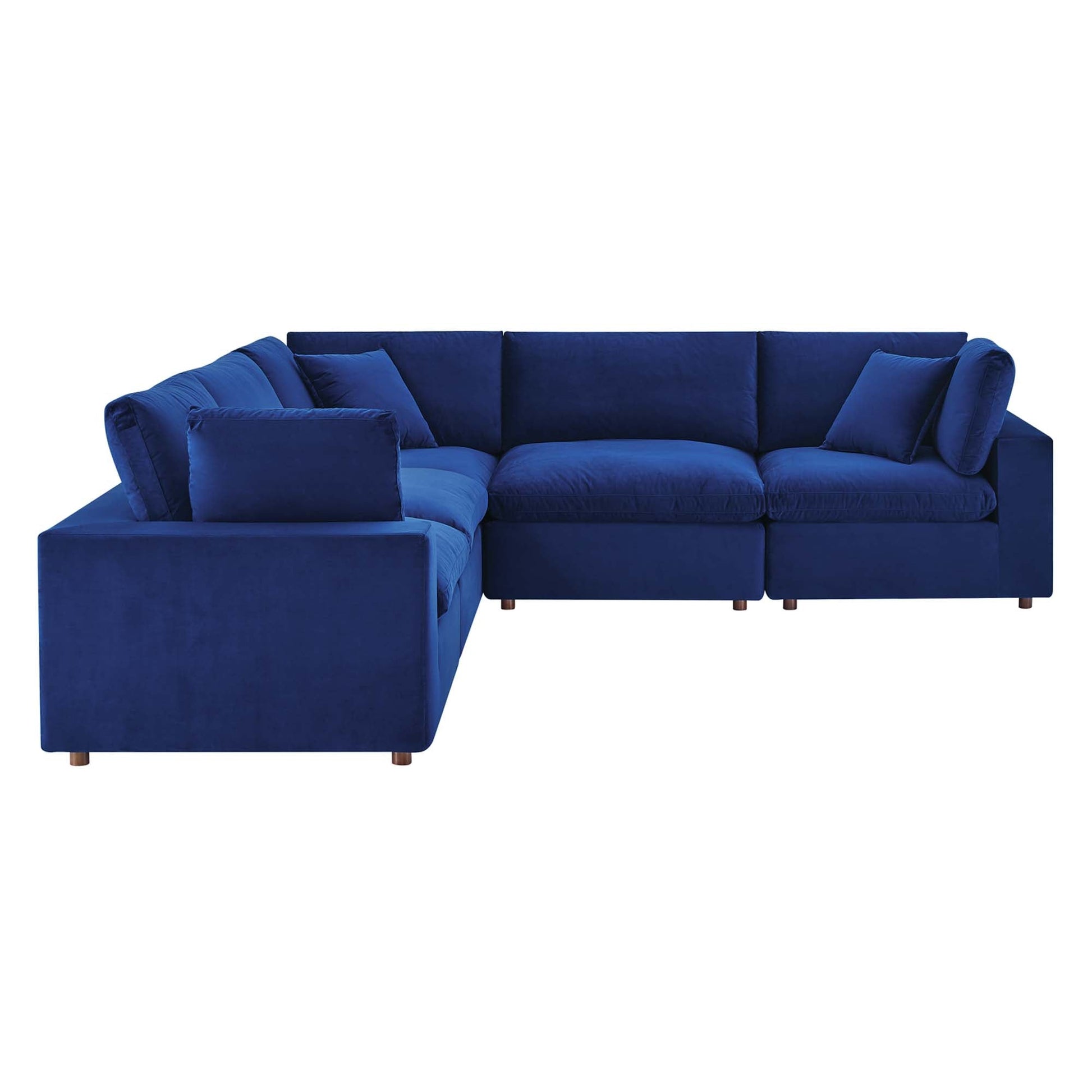 5 Piece Velvet Sectional Sofa