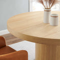 Modern Oak Round Dining Table