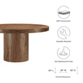 Modern Oak Round Dining Table