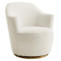 Nora White Boucle Accent Chair