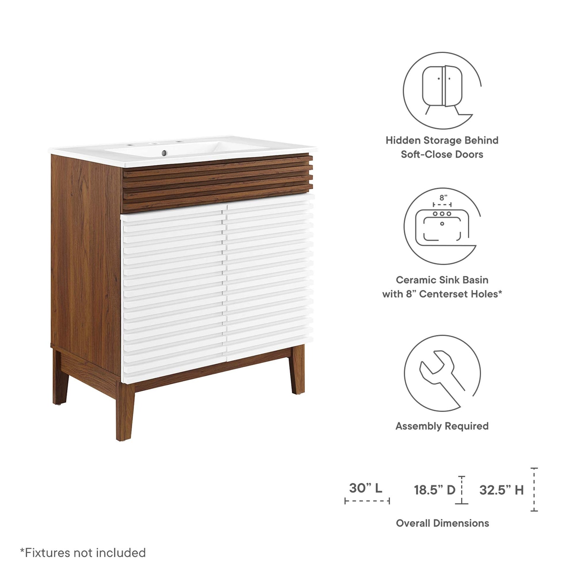 Modern 30" and 36" Bathroom Vanities