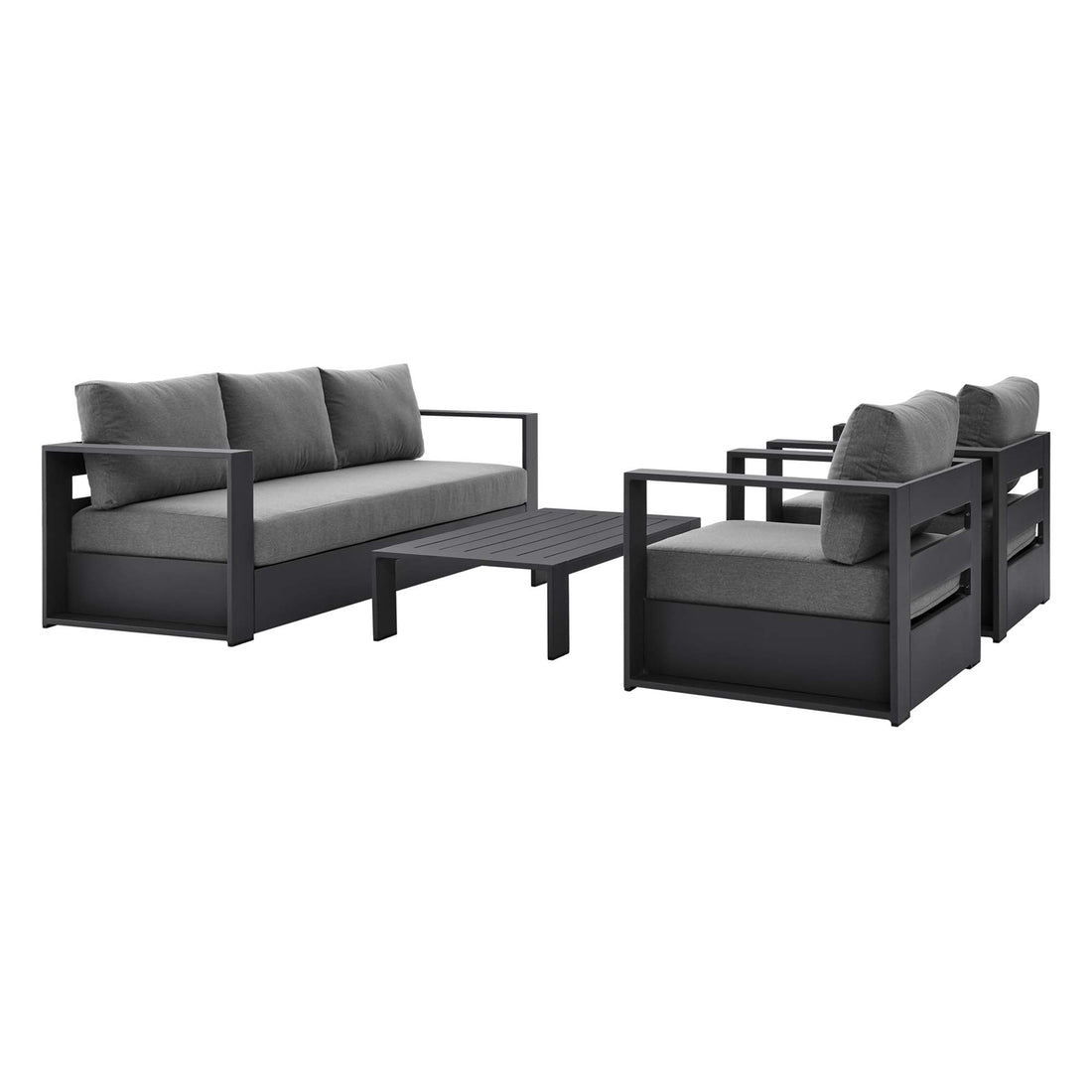 Luxurious Tahoe 4-Piece Outdoor Patio Set in Stylish Colors