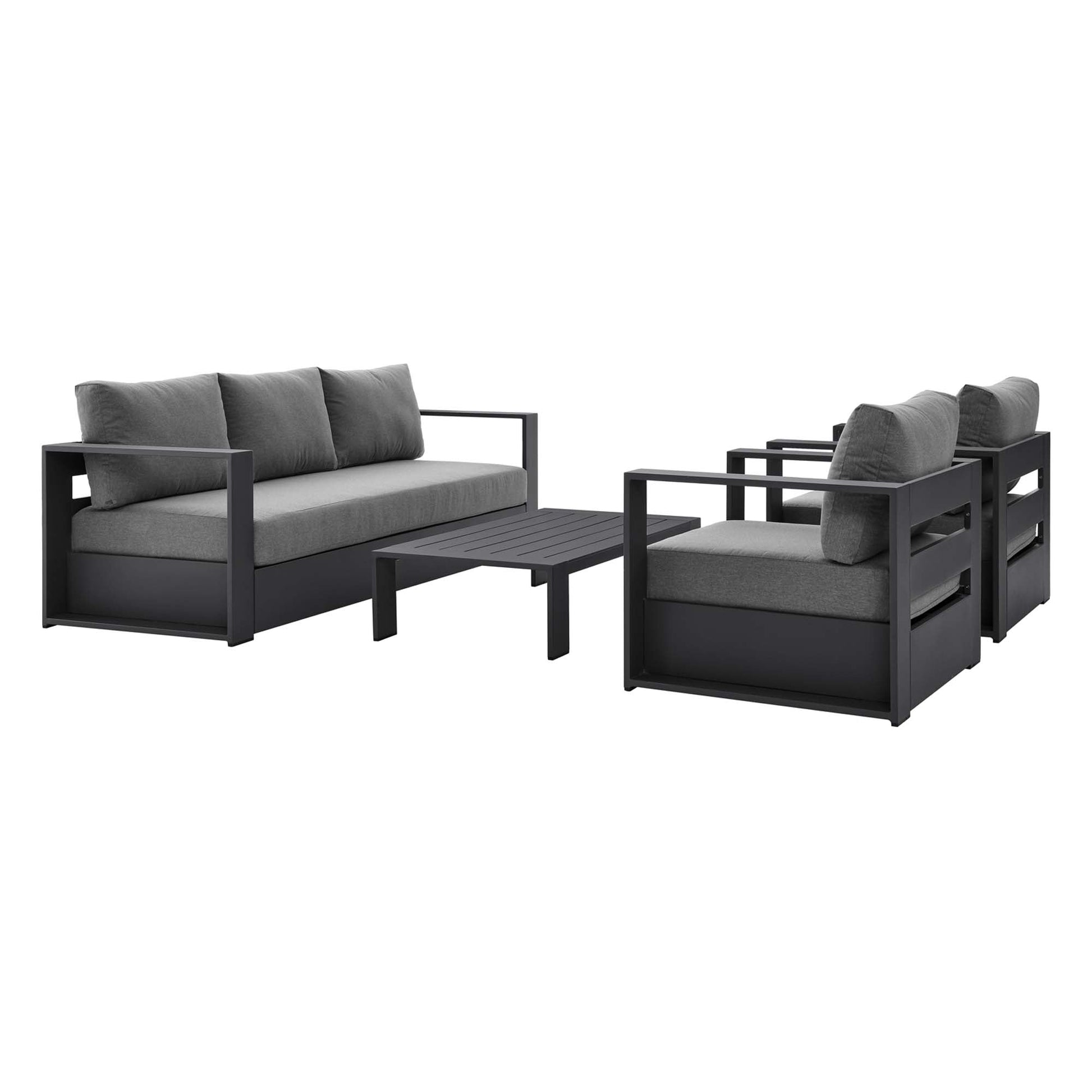 Luxurious Tahoe 4-Piece Outdoor Patio Set in Stylish Colors