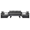 Luxurious Tahoe 4-Piece Outdoor Patio Set in Stylish Colors
