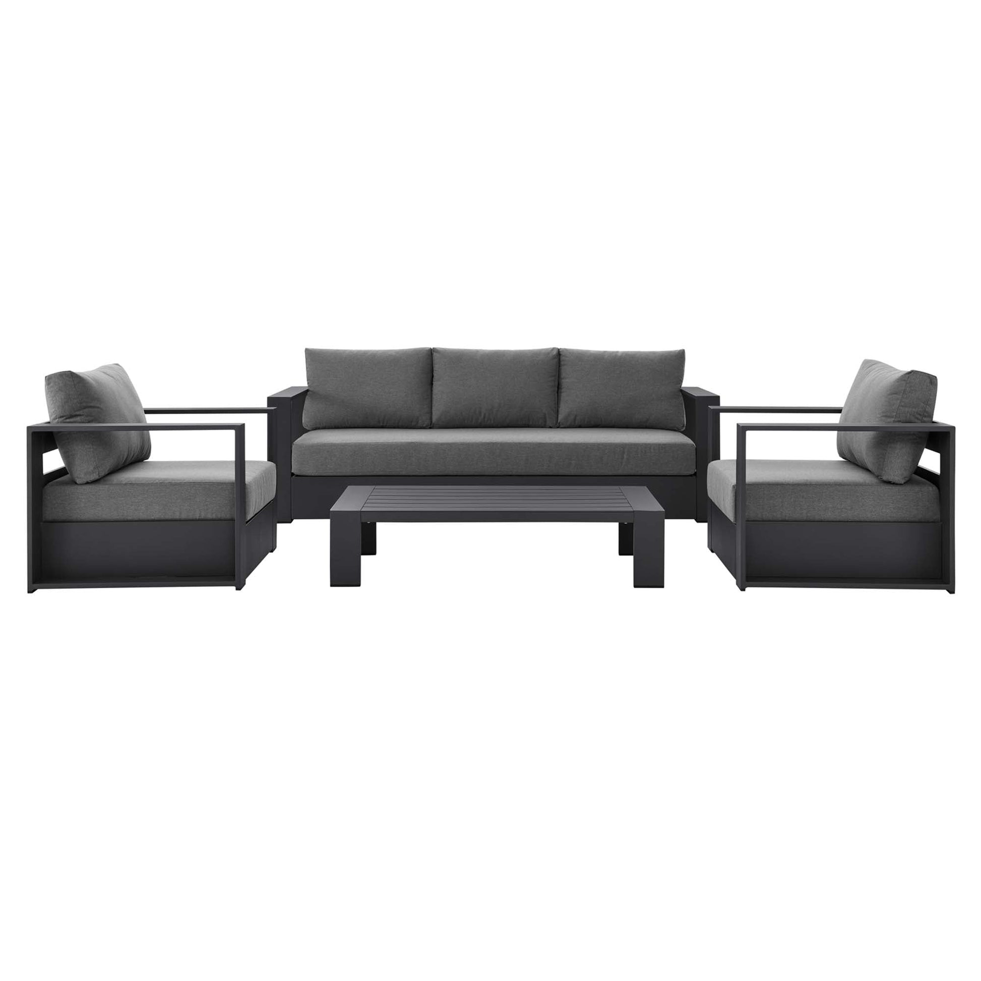 Luxurious Tahoe 4-Piece Outdoor Patio Set in Stylish Colors
