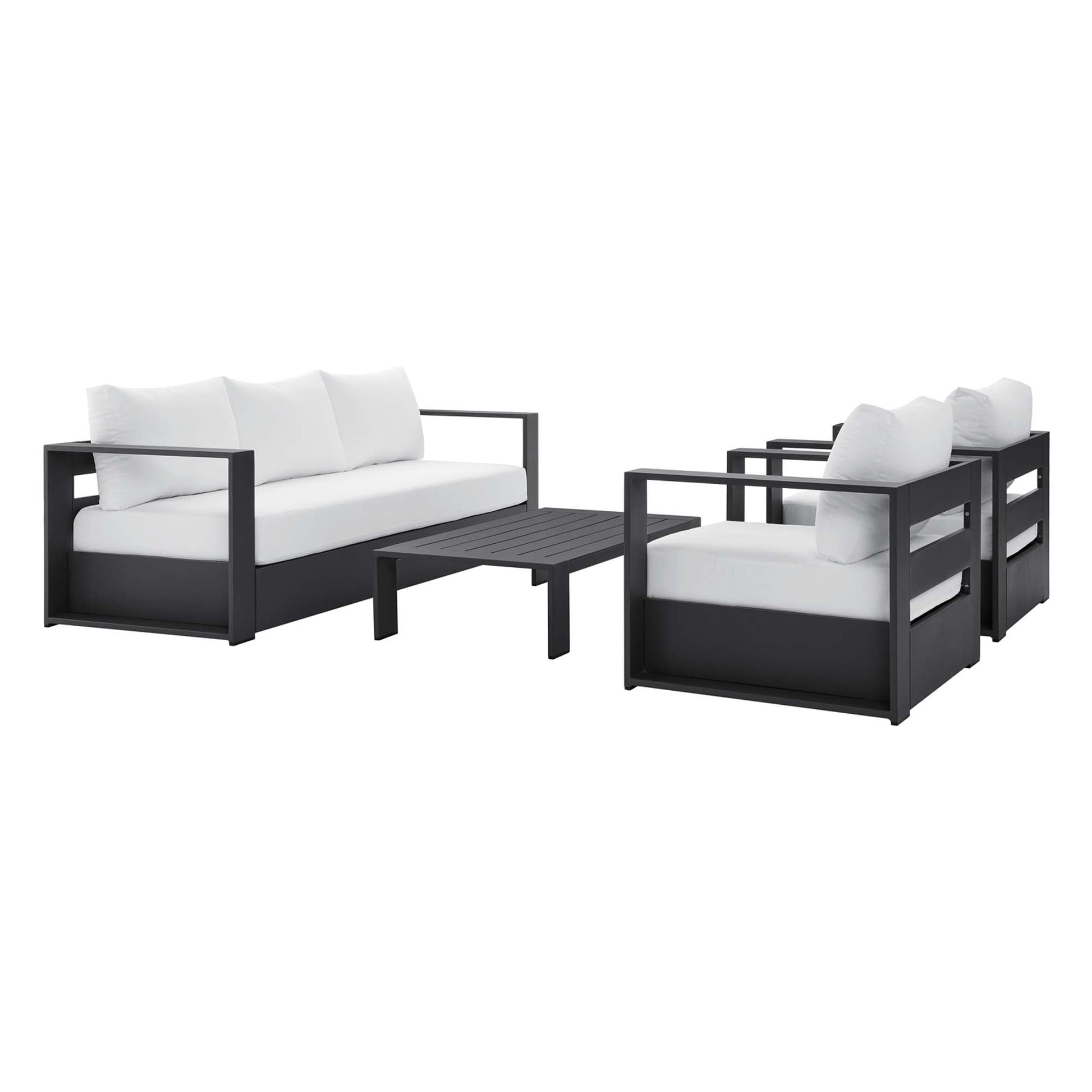 Luxurious Tahoe 4-Piece Outdoor Patio Set in Stylish Colors