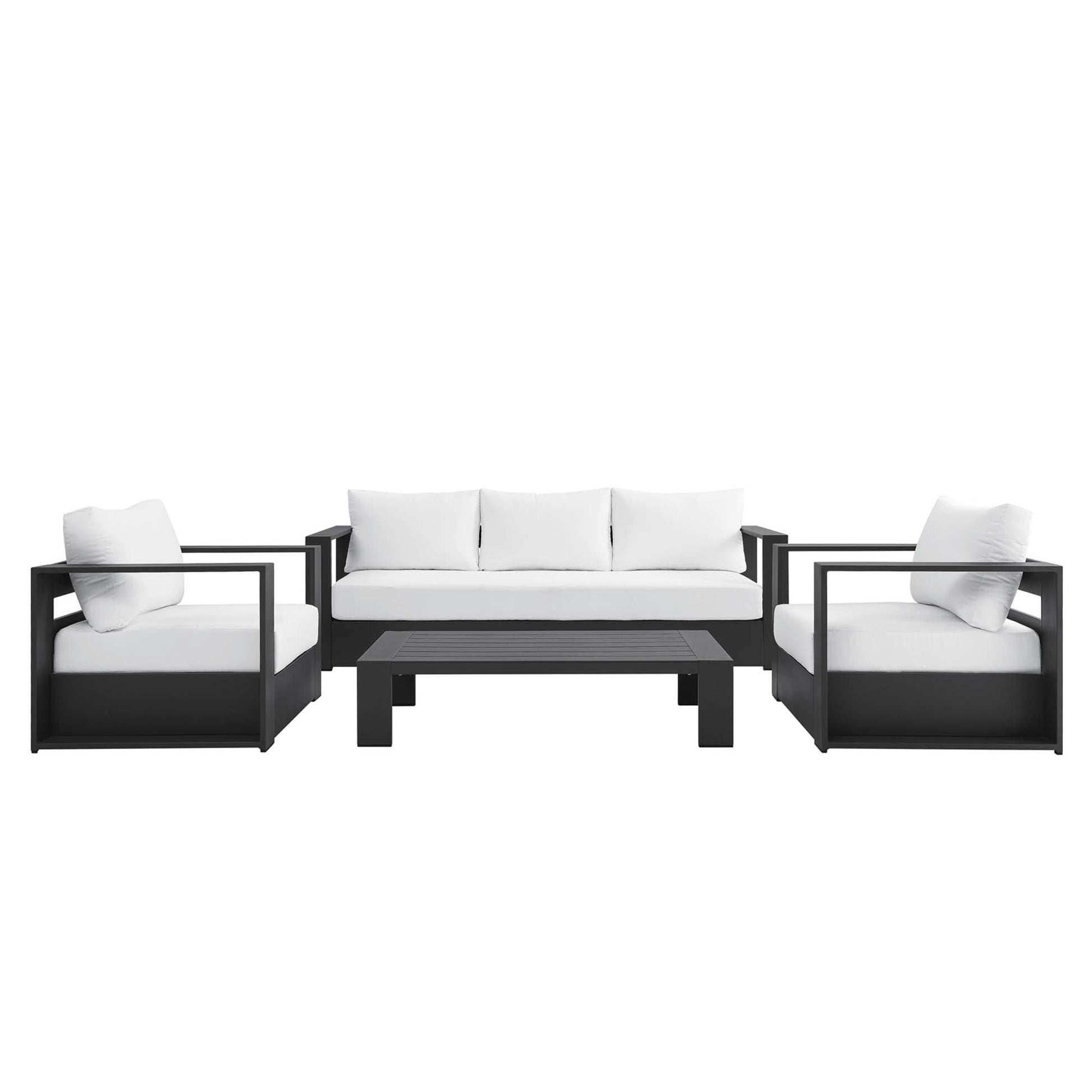 Luxurious Tahoe 4-Piece Outdoor Patio Set in Stylish Colors