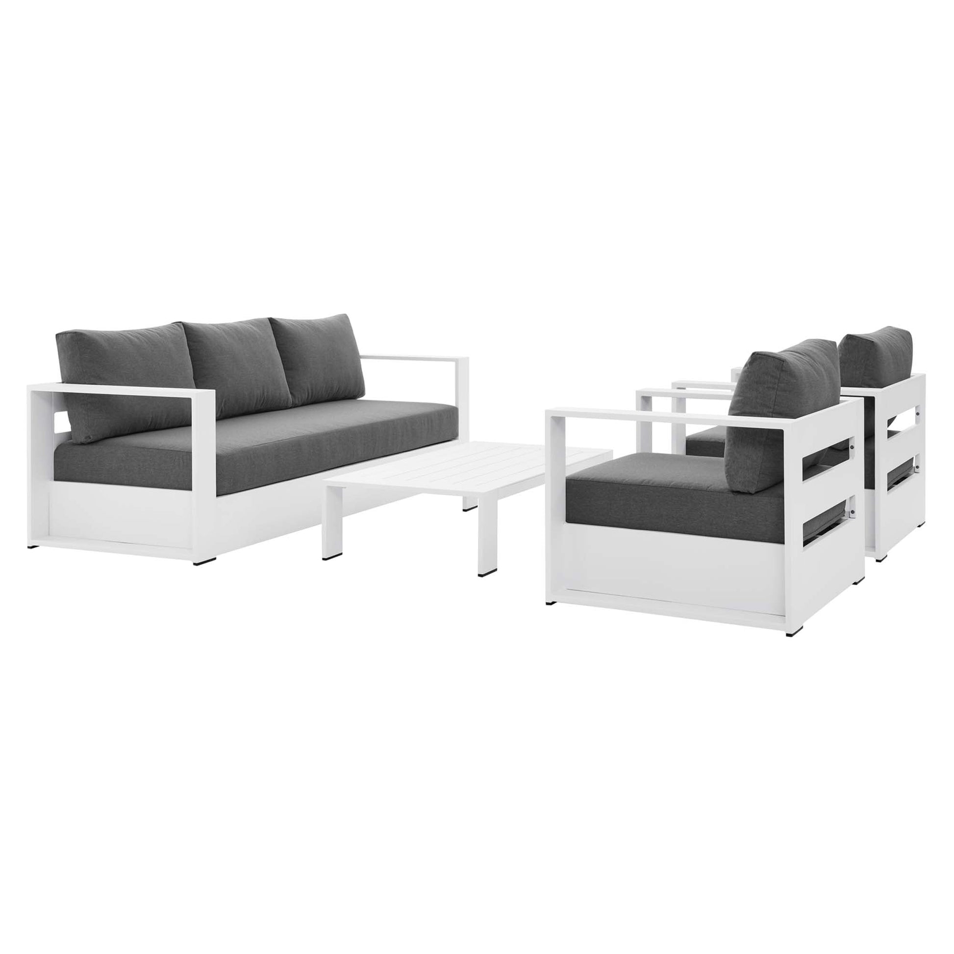 Luxurious Tahoe 4-Piece Outdoor Patio Set in Stylish Colors