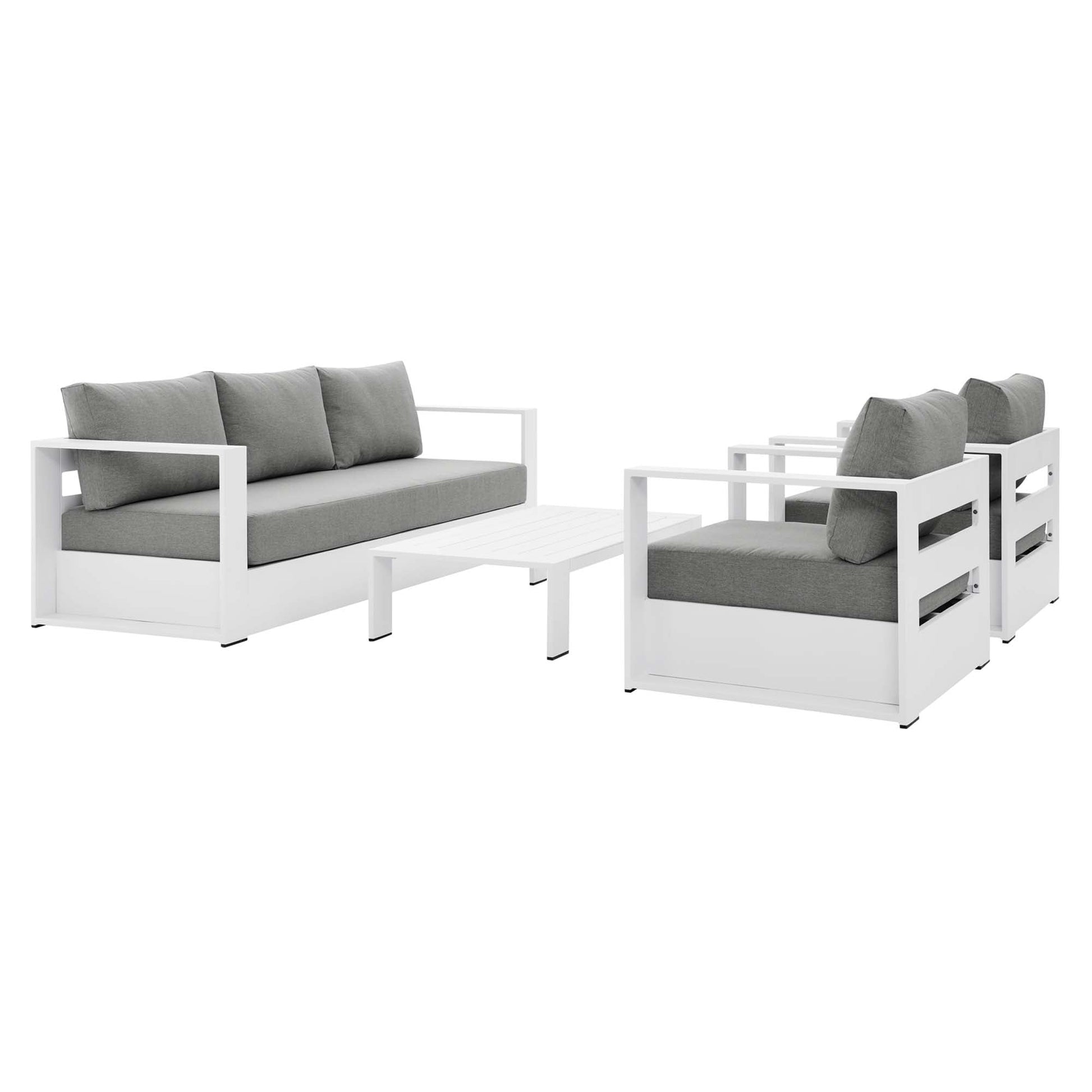 Luxurious Tahoe 4-Piece Outdoor Patio Set in Stylish Colors
