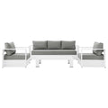 Luxurious Tahoe 4-Piece Outdoor Patio Set in Stylish Colors