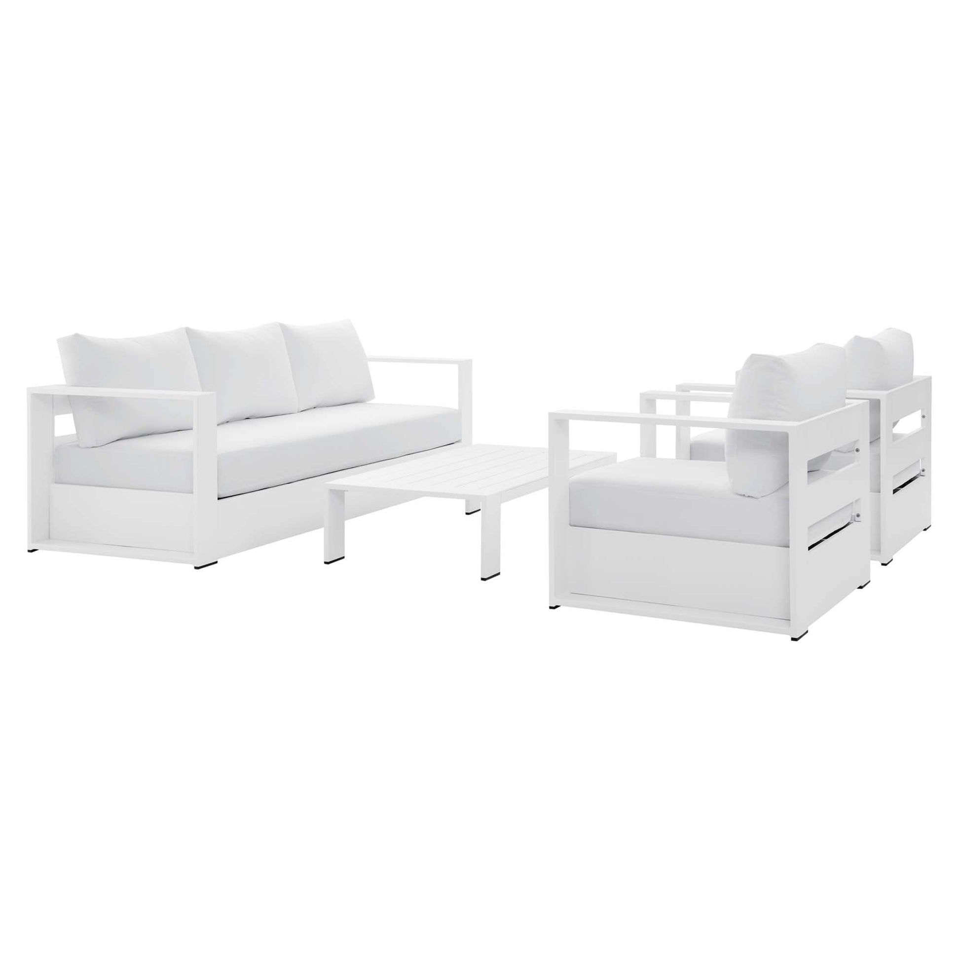 Luxurious Tahoe 4-Piece Outdoor Patio Set in Stylish Colors