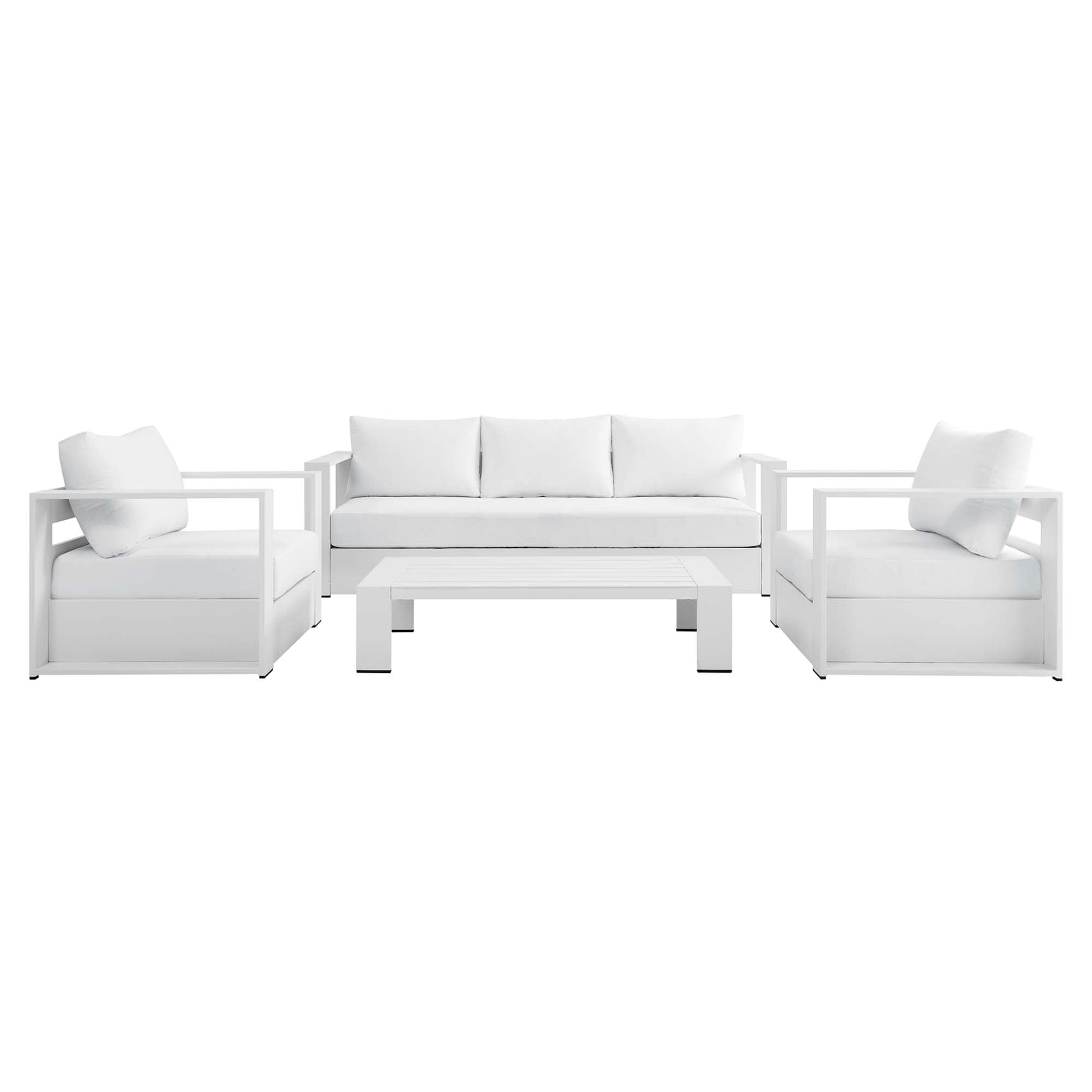 Luxurious Tahoe 4-Piece Outdoor Patio Set in Stylish Colors