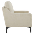 Mid Century Fabric Armchair Beige