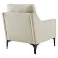 Mid Century Fabric Armchair Beige