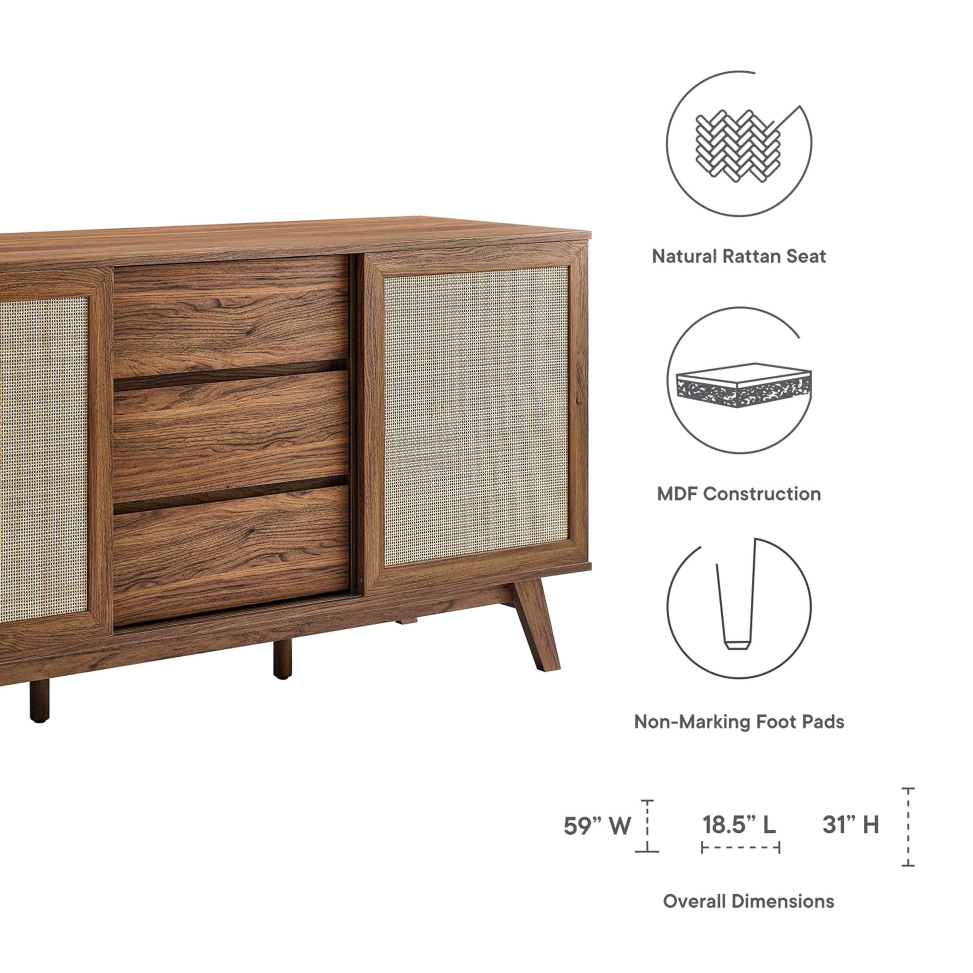 Soma 59" Oak Sideboard