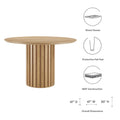 Senja Round Oak Dining Table