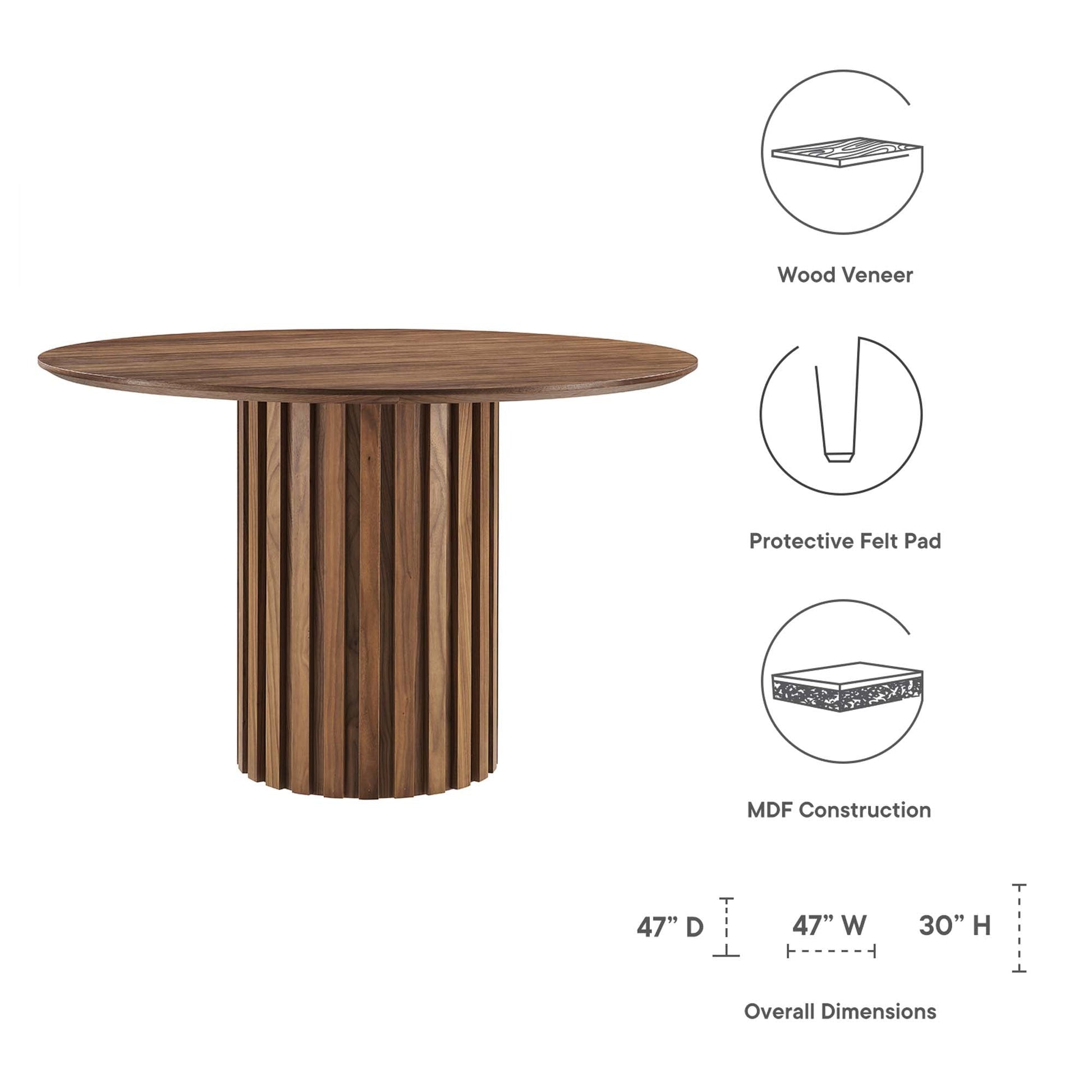 Senja 47" Wooden Dining Table